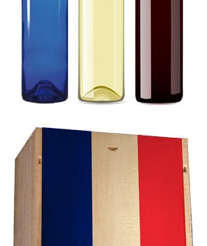 Made in France : un coffret bois avec trois bouteilles personnalisées